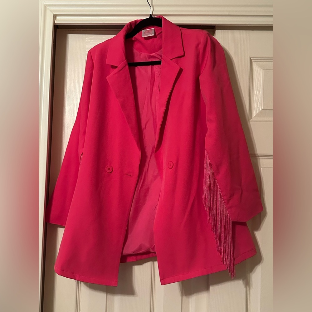 Women's Pink Fringe Jacket